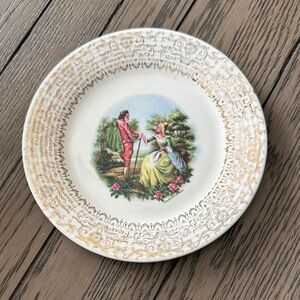 Triumph Decorative Plate with Gold and Multicolor Design